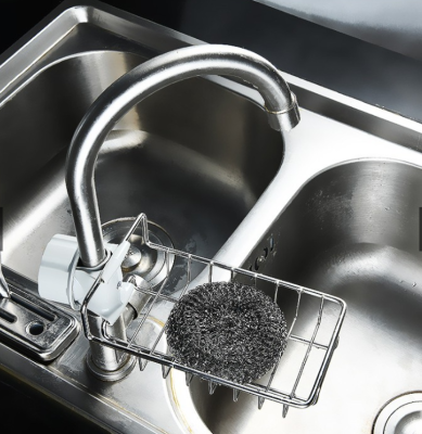 ชั้นวางฟองน้ำ เครื่องใช้ในบ้าน /อุปกรณ์ ในครัว สำหรับอ่างล้างจาน สแตนเลสหนา พร้อมส่งในไทย