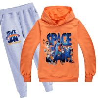 SPACE JAM 2 Cotton child Tracksuit Autumn cosplay costume Sets Children Boys Girls Clothes Kids Hooded T-shirt+Pants Suits