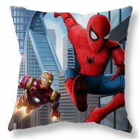 Disney Cushion Cover Pillowcase Spiderman Captain Iron Man Pillow Cases on Bed Sofa  Boy Birthday Gift 40x40cm