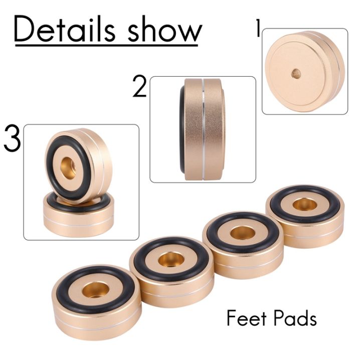 4pcs-turntable-isolation-feet-pads-aluminum-speaker-spikes-stand-foot-cones-base-mat-for-audio-sound-amplifier