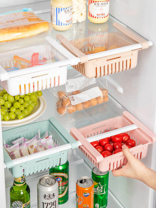 Kitchen table storage multifunctional food storage basket retractable