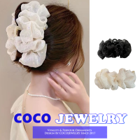 COCOJEWELRY กิ๊บติดผมเครื่องประดับศีรษะจับปลาฉลามวอลลุ่มผมนุ่มคลิปฟองสบู่สองด้านปิ่นปักผมขนาดใหญ่ด้านหลังของศีรษะสำหรับผู้หญิง