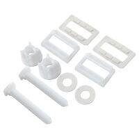 1Set Plastic Toilet Seat White Toilet Hinge Bolts Screw Fixing Fitting Kit Bathroom Part with Nuts and High Quality Washers Tool