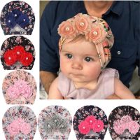 【hot sale】♝ C05 Baby Girl Turban Baby Headband Hat Soft Printing Sticky Beads Hat Baby Children Head wear Fashion Accessories