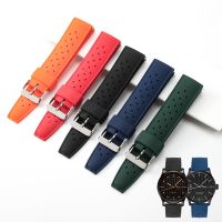 Suitable for Seiko No. 5 Watch Rubber Watch Strap Seiko Canned Abalone Water Ghost Small mm Waterproof Silicone Band Male 22