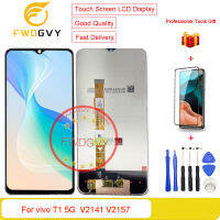 FWDGVY 6.58 "ใหม่สำหรับ Vivo T1 5G หน้าจอ LCD V2157 V2141 + ฟรีเครื่องมือซ่อมของขวัญ + กระจกเทมเปอร์1ชิ้น