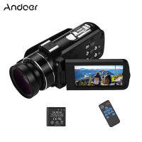 keykits- Andoer 4K Handheld DV Professional Digital Video Camera CMOS Sensor Camcorder with 0.45X Wide Angle Lens with Macro Hot Shoe Mount 3.0 Inch IPS Monitor Burst Shooting Anti-Shaking Function