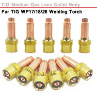 510Pcs 1.01.62.43.24.0Mm TIG Medium Gas เลนส์ Collet Body 45V24 45V25 45V26 45V27 45V28สำหรับ TIG1826เชื่อมไฟฉายชุด