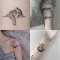 4pcs Diablo Style Tattoo Stickers Men And Women Small Fresh Lovers Student Creative Simulation Temporary Cool Tattoo Stickers