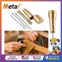 Metar 1sets Sewing Shoe Repair Tool Awl Leather Craft Kit Tools with 3 Needles