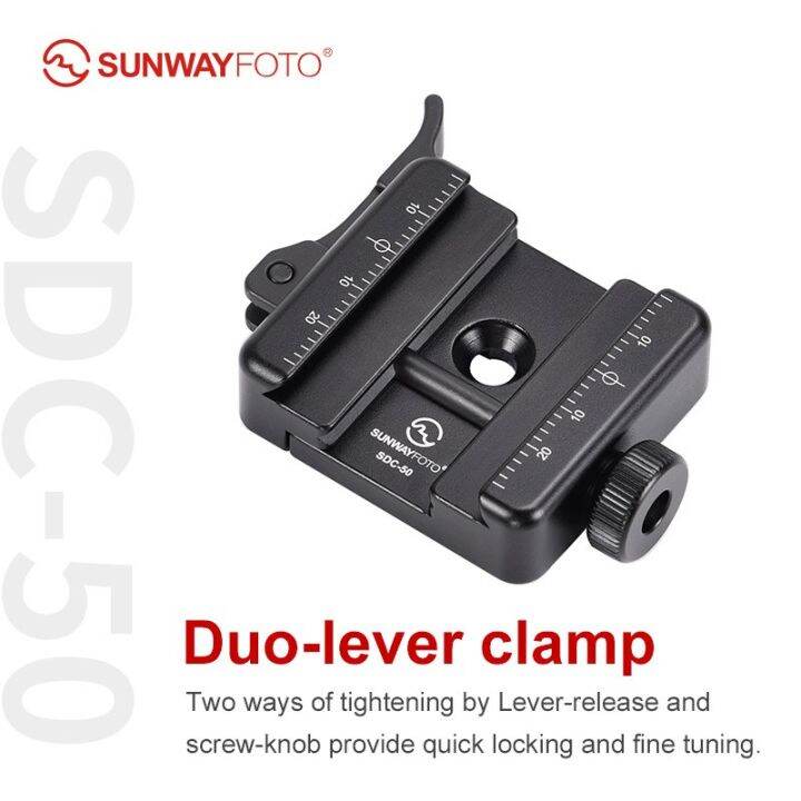 SUNWAYFOTO SDC50 QR Quick Release Clamp Arca Swiss/RRS Dovetail To Picatinny Adapter Lazada PH