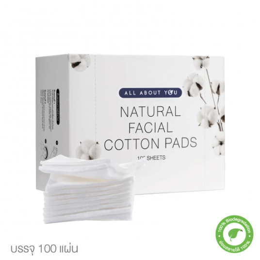All About You Natural Facial Cotton Pads 100 Sheets Lazada.co.th