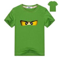 ▨♂ Ninjago Boys Ninjago Eye เสื้อยืดแขนสั้นผ้าฝ้ายฤดูร้อนเสื้อผ้า