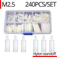 M2.5 White Hex Nylon Column Boards Racks Standoff Pillar Thread Plastic Hexagon PCB Spacer Motherboard Screw Set Assortment Kit