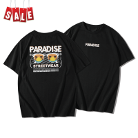 เสื้อยืดแขนสั้นคอกลม Cotton 100% สกรีนลาย PARADISE (STREETWEAR)