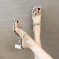 Fairy style sweet 2023 summer new fantasy rhinestones with high heels sandals