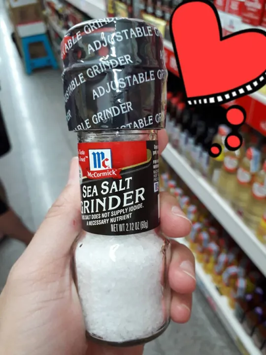 แม็คคอร์มิคเกลือทะเล 60กรัม Mccormick Sea Salt Grinder 60g. ฝาบด