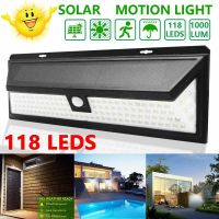 12ชิ้น118LED พลังงานแสงอาทิตย์แสง PIR Motion Sensor โคมไฟติดผนังที่มี3โหมดกลางแจ้งกันน้ำพลังงานแสงอาทิตย์แสงสำหรับสวนตกแต่งผนัง