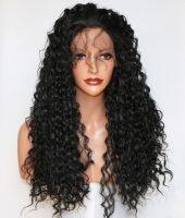 Fantasy Beauty Long Loose Curly Wig Synthetic Hair Lace Front Wigs For Women Heat Resistant Hair Weave Full Wigs Gift ของขวัญ