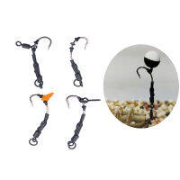 3 ชิ้น/แพ็คตะขอตกปลาคาร์พพร้อมผูก Ronnie Rigs Pre Made Spinner Rig Barbed Barbed Hook-anyengcaear