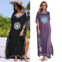 --D0512 Cotton embroidered beach blouse robes beach resort is prevented bask in shirt bikini smock