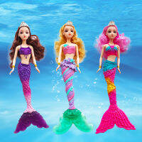 ตุ๊กตา Mermaid 3D Mermaid Toy ร้องเพลง Glitter ตุ๊กตาบาร์บี้ตุ๊กตากล่องของขวัญสำหรับเด็กผู้หญิง