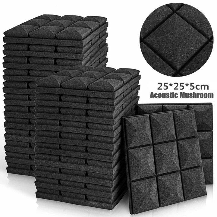 12 Pack 25x25x5cm Durable Soundproofing Soundproof Foam Studio Foams