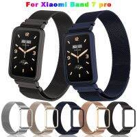 Dla Xiaomi Mi Band 7 Pro Milan Watchband etui pasek metalowe magnetyczne bransoletki ze stali nierdzewnej dla Mi Band 7Pro opaski na pasek