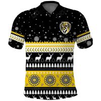 2023 NEW Style Tigers Christmas Polo Shirt Indigenous Richmond Footballsize：XS-6XLNew product，Can be customization