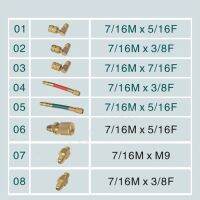 8pcs suit อะแดปเตอร์เครื่องปรับอากาศยานยนต์ CT-138 อะแดปเตอร์อเนกประสงค์ R134a R12 Connector