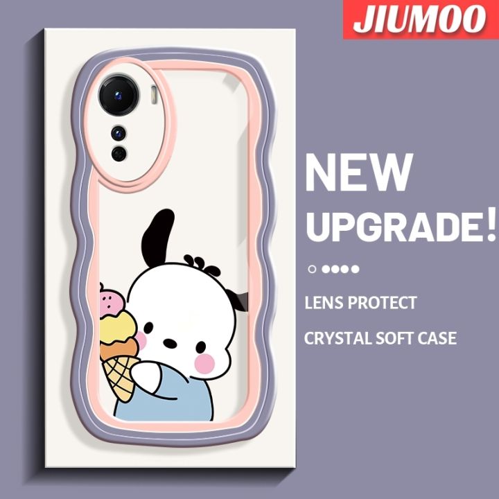 เคส-jiumoo-สำหรับ-vivo-y35-y16-5g-y56-5g-เคสน่ารัก-sanrio-pochacco-สร้างสรรค์ขอบครีมลูกคลื่นเคสโทรศัพท์แบบใสนิ่มเคสซิลิโคนแฟชั่นเลนส์กล้องถ่ายรูปเคสป้องกันโปร่งใสกันกระแทก