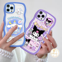 เคสคู่รักที่น่ารักเข้ากันได้กับ iPhone 7Plus 11 14 13 12 Pro Max 6S 6 7 8 Plus XR X XS Max 14 Plus SE 2020ขอบลอนการ์ตูน Kuromi อบเชยเคสโทรศัพท์น่ารัก