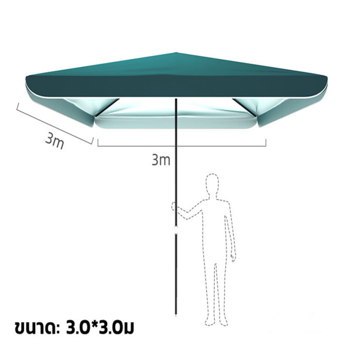 h-amp-a-ขายดี-ร่มขายของรูปทรงสี่เหลี่ยมจตุรัส-ขนาด3-3เมตร-ร่มตกแต่ง-ร่มร้านอาหาร-ร่มบ้านสวน-ร่มร้านค้ากันแสงuv-งานดีมาก-ขนาดใหญ่