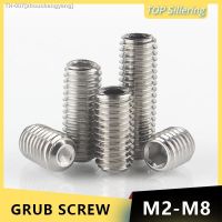 ☃ 50/20/10pcs M2 M2.5 M3 M4 M5 M6 M8 DIN916 304 Stainless steel Metric Hex Socket Hexagon Screws Allen Grub Screw