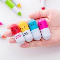 Pills ปากกาเขียนได้นุ่มนวล Retractable Mini แบบพกพาการ์ตูนน่ารักเม็ดปากกาสำหรับห้องเรียนรางวัลของขวัญ