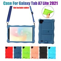 Tablet Case for Samsung Galaxy Tab A7 Lite 2021 8.7 Inch T220 T225 Silicone Case Tablet Stand with Pen and Strap