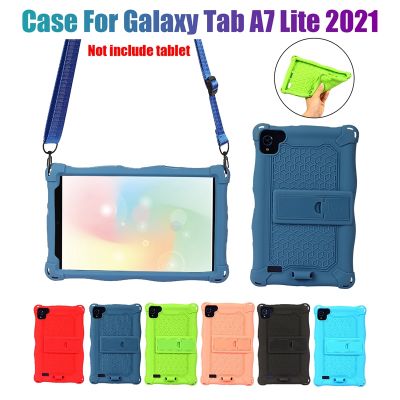 Tablet Case for Samsung Galaxy Tab A7 Lite 2021 8.7 Inch T220 T225 Silicone Case Tablet Stand with Pen and Strap