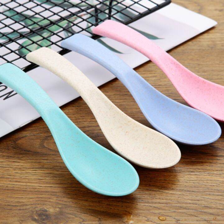 wheat-straw-spoon-bowl-set-portable-tableware-bowl-spoon-household-children-tableware-outdoor-tableware-wheat-bowl-candy-color