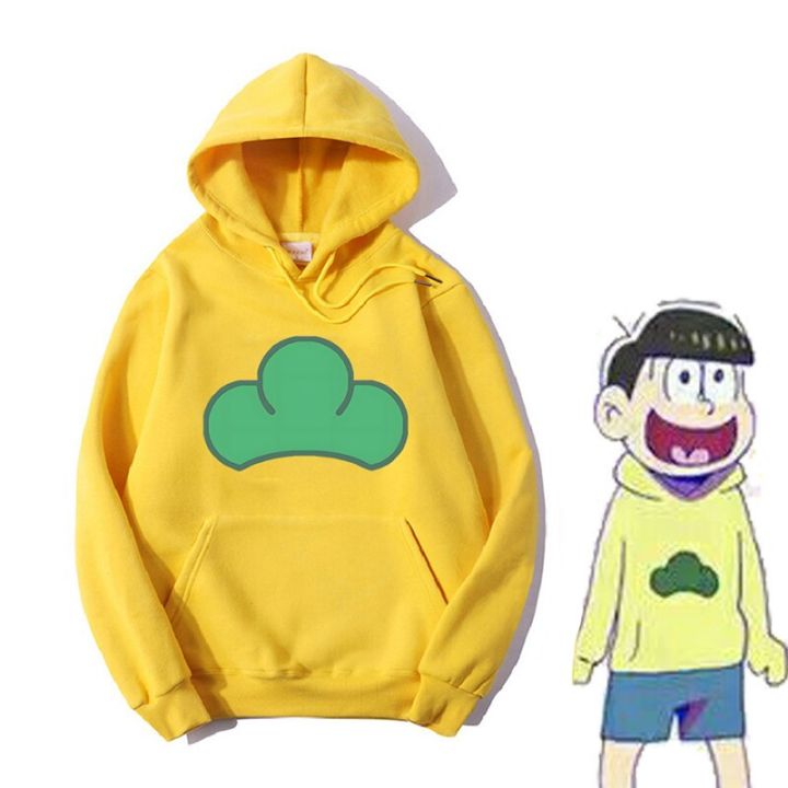 อะนิเมะ-osomatsu-san-hoodie-osomatsu-san-bananya-พิมพ์เสื้อกันหนาว-y2k-ฤดูหนาวขนแกะ-hoodies-เสื้อผ้าผู้ชาย-unisex-สีเหลืองการ์ตูน