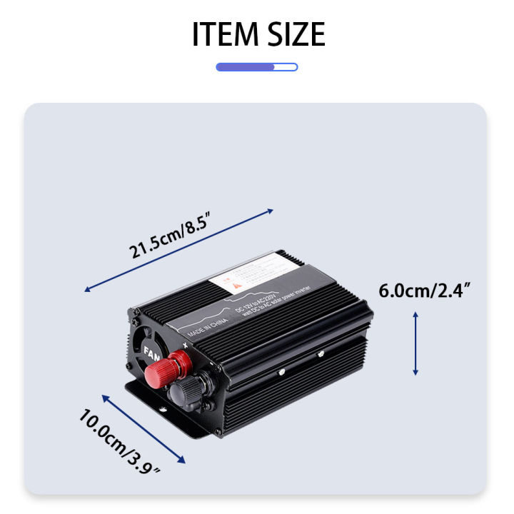 เครื่องแปลงเครื่องแปลงกระแสไฟรถยนต์ซายน์เวฟ300w-500w-1000w-1200w-dc-12v-เป็น-ac-220v-usb-บ้านตั้งแคมป์กลางแจ้ง