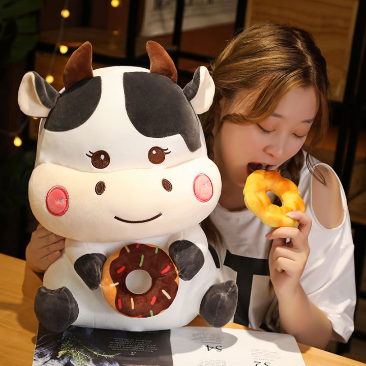 25-55cm-lovely-milk-cow-plush-toys-cartoon-plush-cattle-with-donuts-pillow-kawaii-dolls-nice-birthday-xmas-gift-for-children