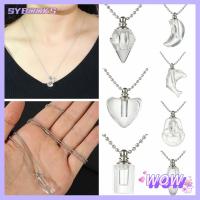 SYBOOKS แก้วเปล่า หมวกเปิดได้ Ash Locket จี้ขวดน้ำหอม สร้อยคอขวดคริสตัล จี้ขวดอวยพร เครื่องรางนำโชค