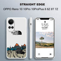 เคสเคสสำหรับ OPPO Reno 10 10Pro 10Pro บวก8 8Z 7Z 8T 5G ตัวครอบเคสโทรศัพท์แบบขอบตรงตัวป้องกันกล้องแบบโฉมใหม่กล่องกันกระแทก