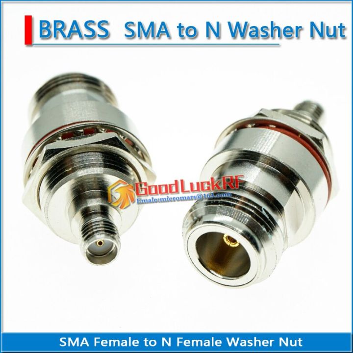 1x-pcs-l16-n-female-to-sma-female-plug-o-ring-washer-bulkhead-panel-mount-nut-nickel-rf-connector-adapters-dual-female-electrical-connectors