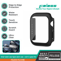 feless เคส Smart Watch เคสแอปเปิ้ลวอช+ฟิลม์กระจกในตัว Case กันนํ้าสำหรับ Apple Watch Serie7 6 SE 5 4 3 2 1กรณี IWatch 38/40/41/42/44/45มม กันชนป้องกันหน้าจอนาฬิกา