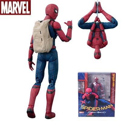 ZZOOI Shf Spider Man Action Figure Toys 15cm Spider-man:homecoming Spider Man Multi-accessories Movable Statue Model Doll Kids Gifts