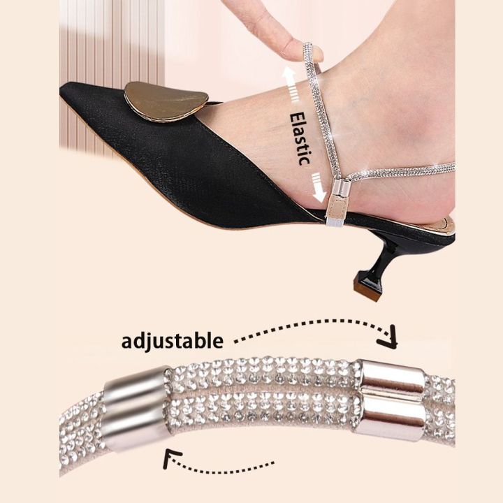mp0y-ขายส่งขายส่ง-สายเข็มขัดกันลื่น-หัวเข็มขัดตกแต่งรองเท้า-สำหรับรองเท้าส้นสูงมี-เชือกผูกรองเท้าผู้หญิง-มัดเชือกรองเท้า-ป้องกันการตกส้นเท้า