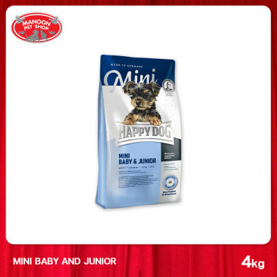 [MANOON] HAPPY DOG Mini Baby &amp; Junior สำหรับลูกสุนัขพันธุ์เล็ก ขนาด 4 กิโลกรัม