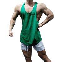 2022 Gym Workout Sleeveless Shirt Men Bodybuilding Running Clothing Fitness Sportswear Muscle For Male Y Back Tank Top