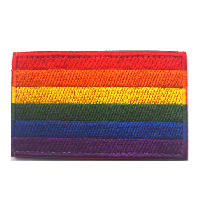 ตลกสายรุ้งเกย์ความภาคภูมิใจ-เลสเบี้ยนสันติภาพธงตะขอและห่วงตราสัญลักษณ์แพทช์